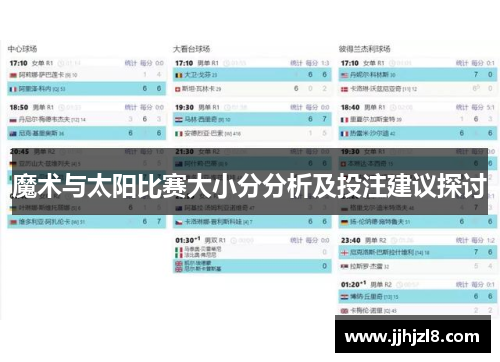 魔术与太阳比赛大小分分析及投注建议探讨